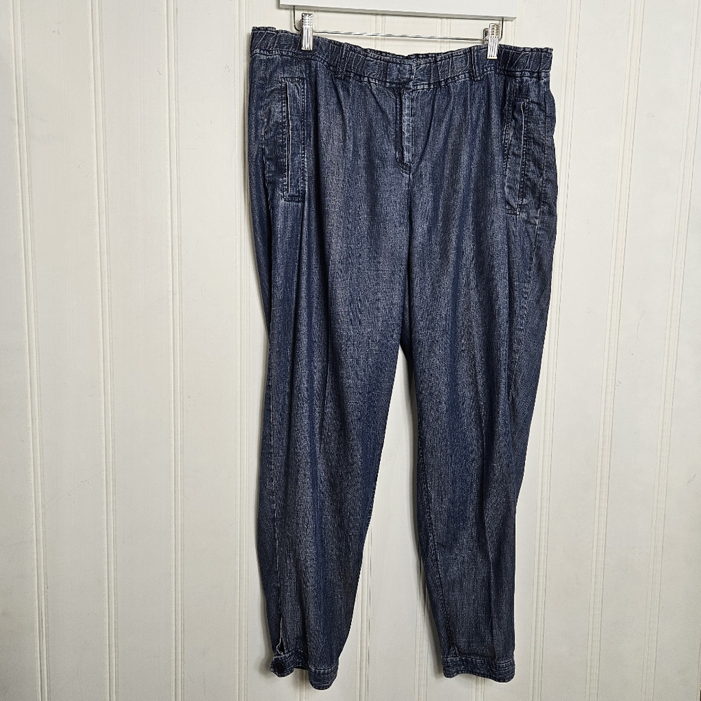 Eileen Fisher Indigo Denim Jogger Pants
